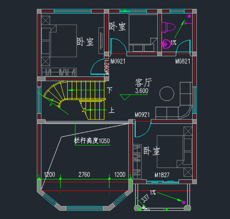 9x11米农村欧式三层别墅设计图,砖混结构,造价32.5万,2023年最新流行款 - 雅酷盖房网