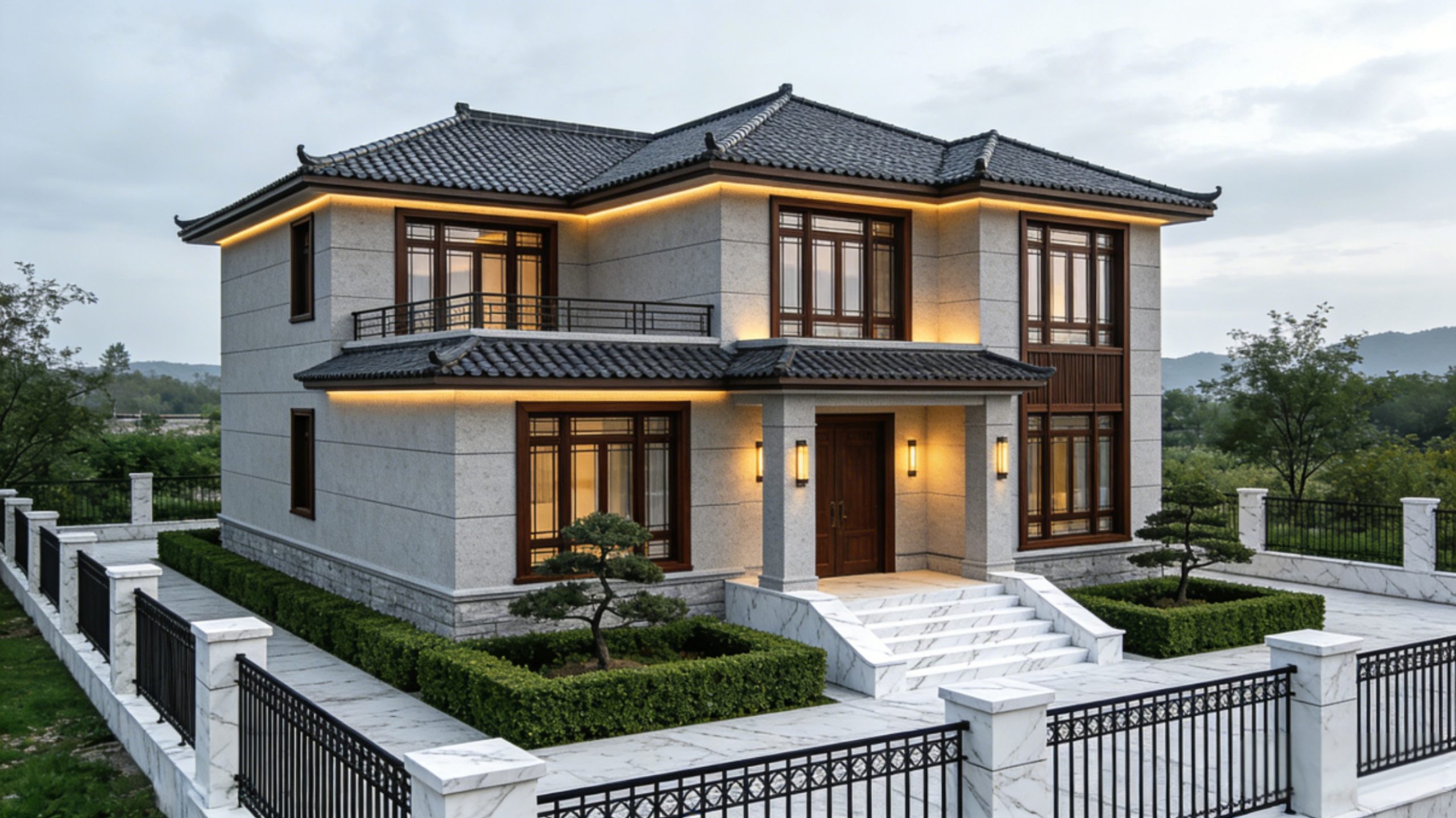 农村自建房别墅效果图大全,各种风格都有 - 雅酷盖房网